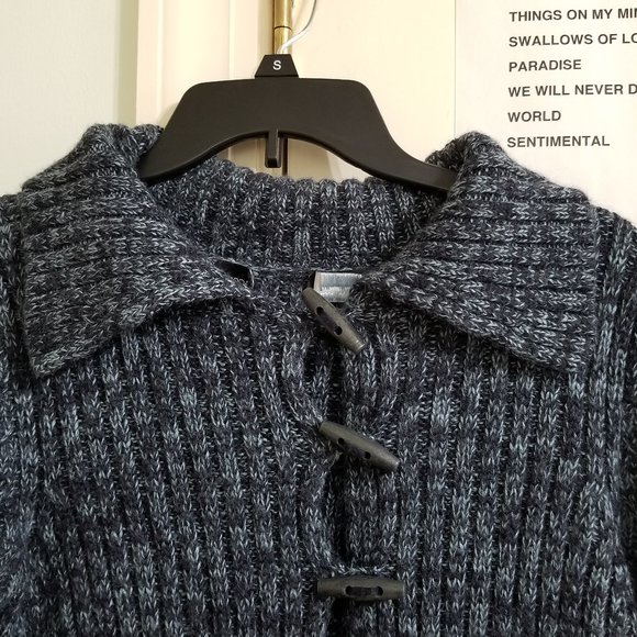 Moda International sweater Medium toggle button long cardigan duster knit Y2K - Picture 3 of 12